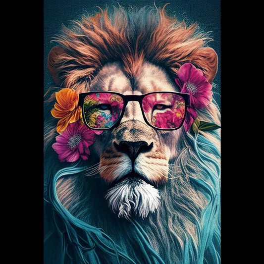 King of the Jungle Glass Wall Art